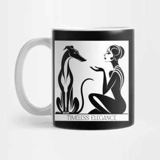 Greyhound, Galgo, Sighthound Art Deco Lady Mug